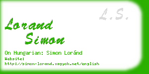 lorand simon business card
